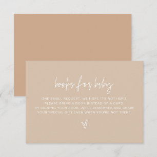 MARLO Boho Beige Books for Baby shower Game Kaart