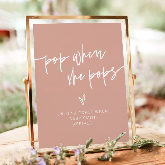 MARLO Boho Blush en Beige Pop When She Pops Bord Poster