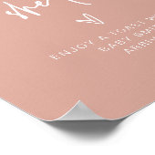 MARLO Boho Blush en Beige Pop When She Pops Bord Poster (Hoek)