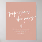 MARLO Boho Blush en Beige Pop When She Pops Bord Poster (Voorkant)