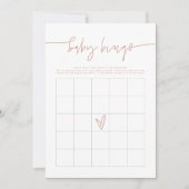 MARLO Boho Blush Pink Baby shower Bingo Game Card Kaart (Voorkant)