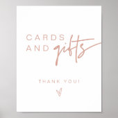 MARLO Boho Blush Pink Cards & Gifts Sign Poster (Voorkant)