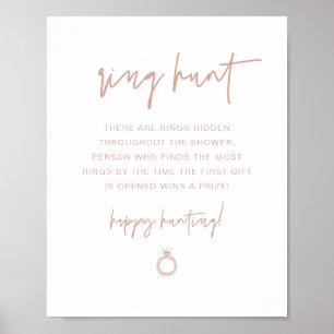MARLO Boho Blush Ring Hunt Bruiloft Feestspel  Poster
