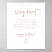 MARLO Boho Blush Ring Hunt Vrijgezellenfeest Game Poster (Voorkant)