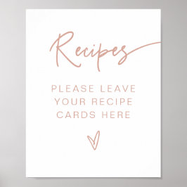 MARLO Boho Blush Roze Bruidsfeest Recepten Poster