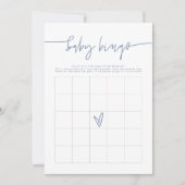 MARLO Boho Dusty Blue Baby shower Bingo Game Card Kaart (Voorkant)