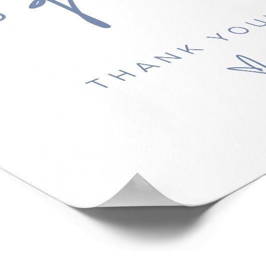 MARLO Boho Dusty Blue Cards & Gifts Sign Poster (Hoek)