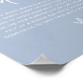 MARLO Boho Dusty Blue Late Night Diapers Game Poster (Hoek)