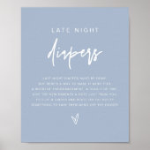 MARLO Boho Dusty Blue Late Night Diapers Game Poster (Voorkant)