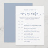 MARLO Boho Dusty Blue over Baby shower Kaart (Voorkant / Achterkant)