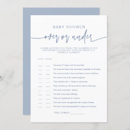 MARLO Boho Dusty Blue over Baby shower Kaart