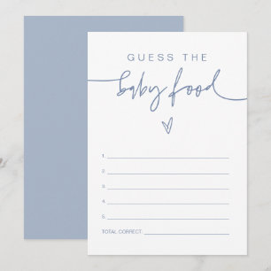 MARLO Boho Dusty Blue Raad het Baby-voedselspel Kaart
