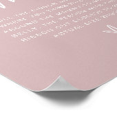 MARLO Boho Dusty Roos Hoe groot is haar Belly Game Poster (Hoek)