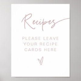 MARLO Boho Dusty Roos Pink Vrijgezellenfeest Recip Poster