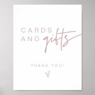 MARLO Boho Dusty Roos Roze kaarten en cadeautjes Poster