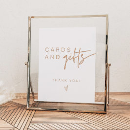 MARLO Boho Earth Tone Beige Cards & Gifts Sign Poster