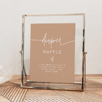 MARLO Boho Earth Toned Diaper Raffle Game Sign