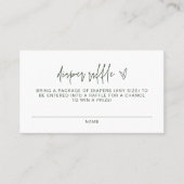 MARLO Boho Forest Green Baby Diaper Raffle Ticket (Voorkant)