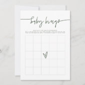 MARLO Boho Forest Green Baby shower Bingo Kaart (Voorkant)