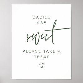 MARLO Boho Forest Green Baby's zijn zoet gebaar Poster