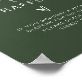 MARLO Boho Forest Green Diaper Raffle Game Sign Poster (Hoek)