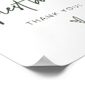 MARLO Boho Forest Green Guestbook Sign Poster (Hoek)