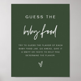 MARLO Boho Forest Green raadt het Baby-voedselspel Poster
