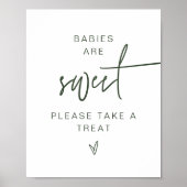 MARLO Boho Forest Groen Babies Are Sweet Bord Poster (Voorkant)