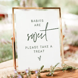 MARLO Boho Forest Groen Babies Are Sweet Bord Poster
