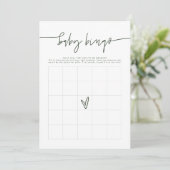 MARLO Boho Forest Groen Baby Shower Bingo Spel  Kaart (Staand voorkant)