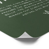 MARLO Boho Forest Groen Hoe Groot is Haar Buik Spe Poster (Hoek)