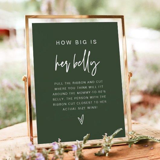 MARLO Boho Forest Groen Hoe Groot is Haar Buik Spe Poster