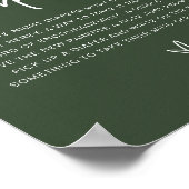 MARLO Boho Forest Groen Late Night Luier Game  Poster (Hoek)
