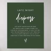 MARLO Boho Forest Groen Late Night Luier Game  Poster (Voorkant)