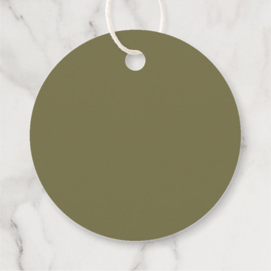 MARLO Boho Olive Green Pop als ze Pop Bedankjes Labels (Achterkant)