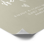 MARLO Boho Sage Green Pop als haar Poppen tekenen Poster (Hoek)