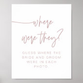 MARLO Boho Stofrozen Roze Waar Waren Ze Bord Poster (Voorkant)