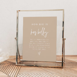 MARLO Boho Terracotta Hoe groot is haar Belly Game Poster