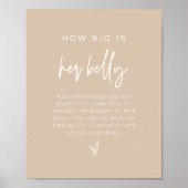 MARLO Boho Terracotta Hoe groot is haar Belly Game Poster (Voorkant)