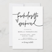 MARLO Bold Contemmodern Bachelorette Itinerary Kaart (Voorkant)