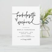 MARLO Bold Contemmodern Bachelorette Itinerary Kaart (Staand voorkant)