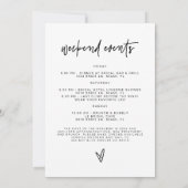 MARLO Bold Contemmodern Bachelorette Itinerary Kaart (Achterkant)