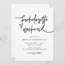 MARLO Bold Contemmodern Bachelorette Itinerary