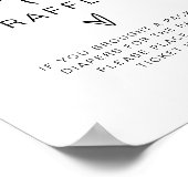 MARLO Bold Contemmodern Daper Raffle Game Sign Poster (Hoek)