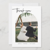 MARLO Bold Contemmodern Foto Weddenschap Bedankt Kaart (Voorkant)