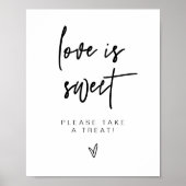 MARLO Bold Contemmodern Love is Sweet Treat Favor Poster (Voorkant)