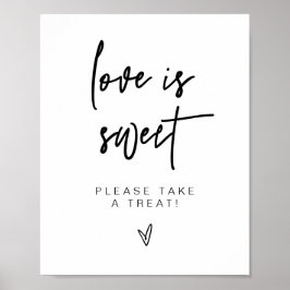 MARLO Bold Contemmodern Love is Sweet Treat Favor Poster
