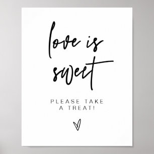MARLO Bold Contemmodern Love is Sweet Treat Favor Poster