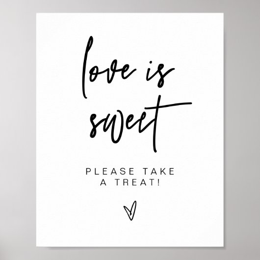 MARLO Bold Contemmodern Love is Sweet Treat Favor Poster (Voorkant)
