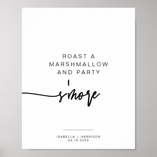 MARLO Bold Contemmodern S'mores Bar Sign Poster (Voorkant)